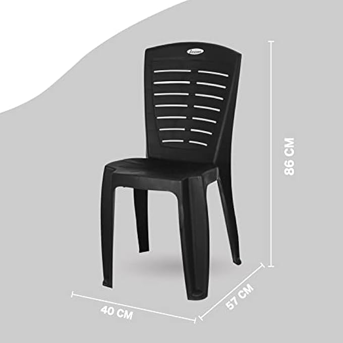 rayihni كرسي إيريس - بلاستيك للدراسة باللون الأسود، 12-24 شهرًا - Image 3